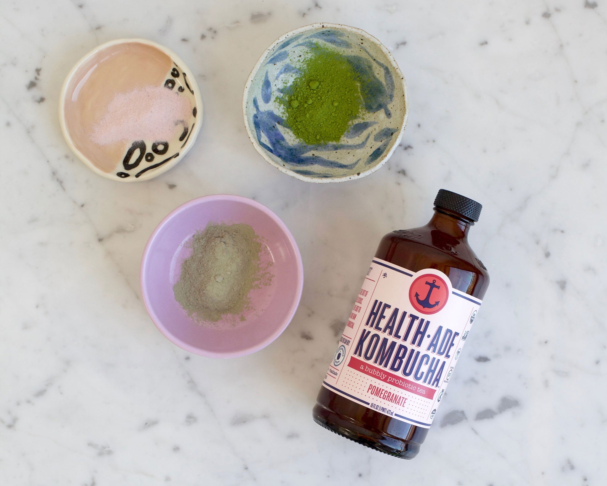 DIY This Pomegranate Kombucha Matcha Face Mask